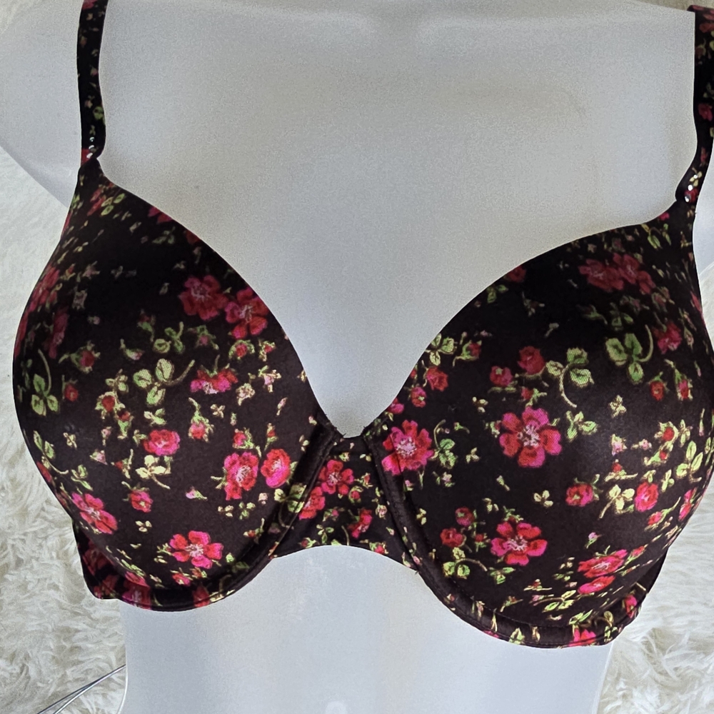 Victoria's Secret Black Floral Bra